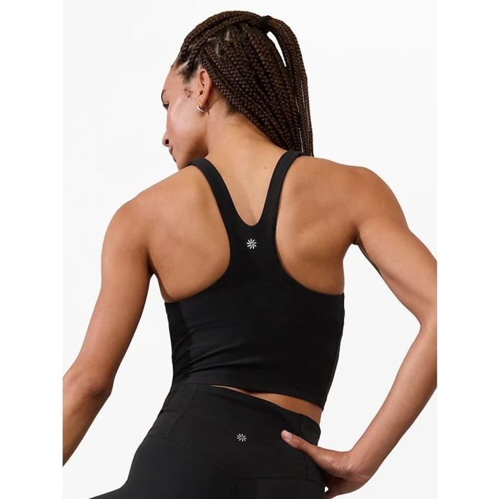 Athleta Purpose Crop Sports Bra In Black Size S - Picture 4 of 9